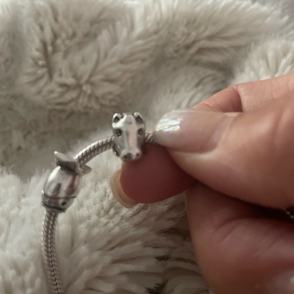 PANDORA Silver BRACELET with 11 Gold and SILVER  CHARMS !!!!!! - Picture 7 of 13